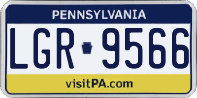 PA license plate LGR9566
