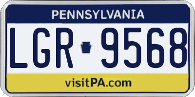 PA license plate LGR9568