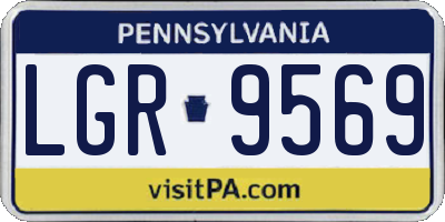 PA license plate LGR9569