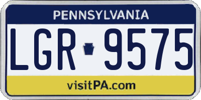 PA license plate LGR9575
