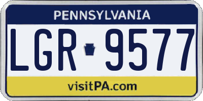 PA license plate LGR9577