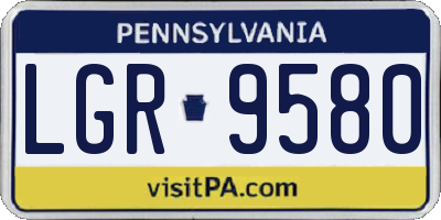 PA license plate LGR9580