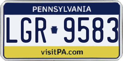 PA license plate LGR9583