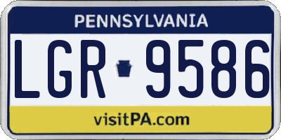 PA license plate LGR9586