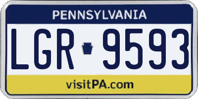 PA license plate LGR9593