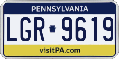 PA license plate LGR9619