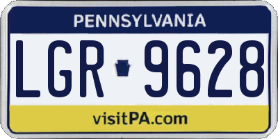 PA license plate LGR9628