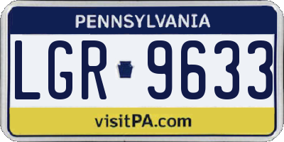 PA license plate LGR9633