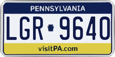 PA license plate LGR9640