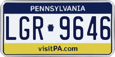 PA license plate LGR9646