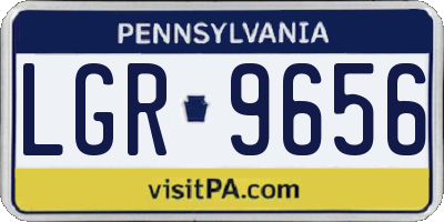 PA license plate LGR9656