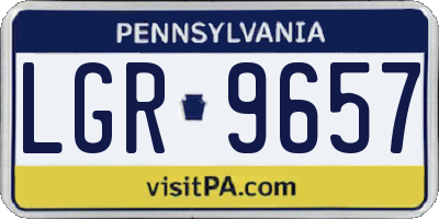 PA license plate LGR9657