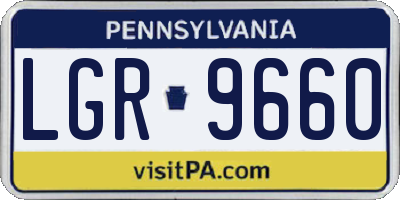 PA license plate LGR9660