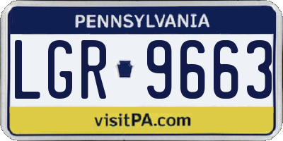 PA license plate LGR9663