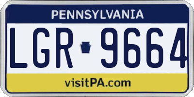 PA license plate LGR9664
