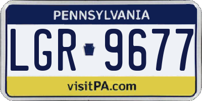 PA license plate LGR9677