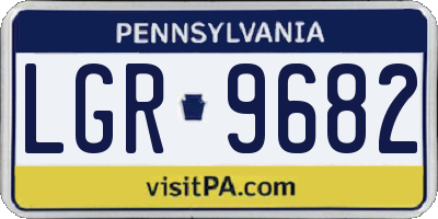 PA license plate LGR9682
