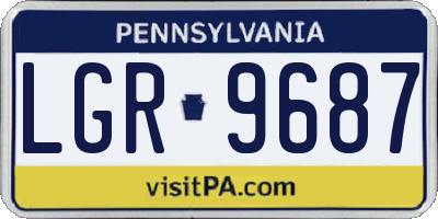 PA license plate LGR9687