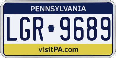 PA license plate LGR9689