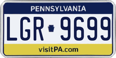 PA license plate LGR9699