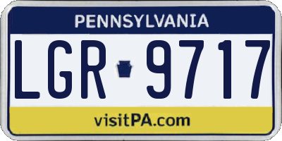 PA license plate LGR9717