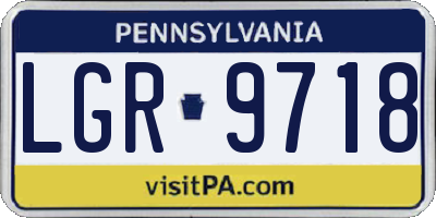 PA license plate LGR9718