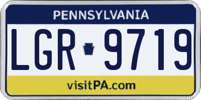 PA license plate LGR9719