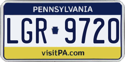 PA license plate LGR9720