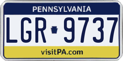 PA license plate LGR9737