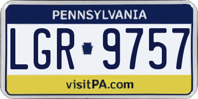 PA license plate LGR9757