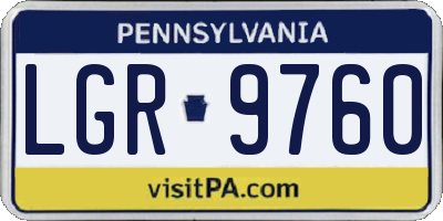 PA license plate LGR9760