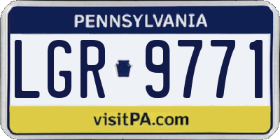 PA license plate LGR9771