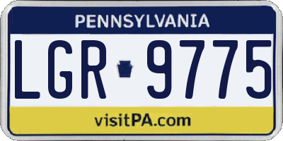PA license plate LGR9775