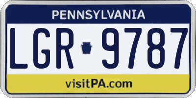 PA license plate LGR9787