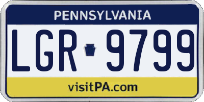 PA license plate LGR9799