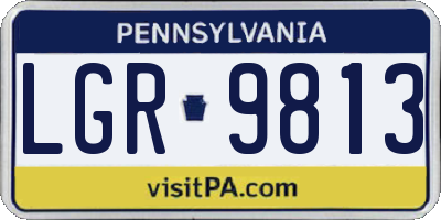 PA license plate LGR9813