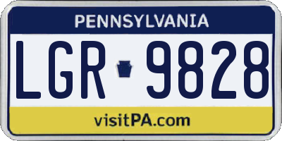 PA license plate LGR9828