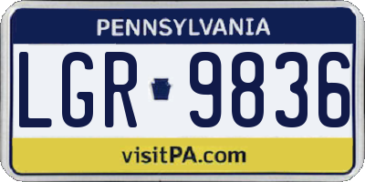PA license plate LGR9836