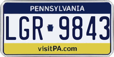 PA license plate LGR9843