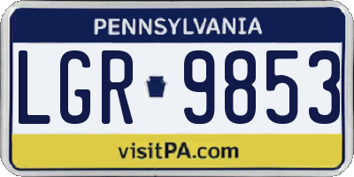 PA license plate LGR9853