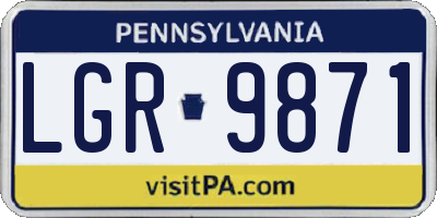 PA license plate LGR9871