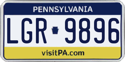 PA license plate LGR9896