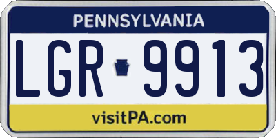 PA license plate LGR9913