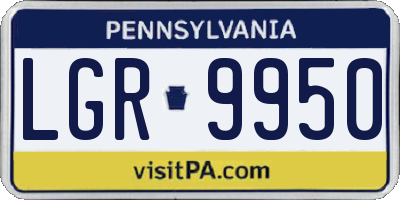 PA license plate LGR9950
