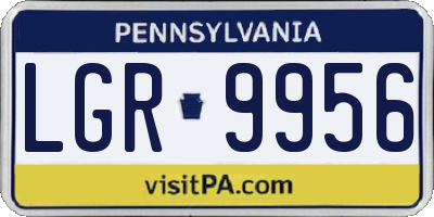 PA license plate LGR9956