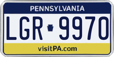 PA license plate LGR9970