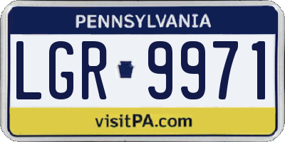 PA license plate LGR9971