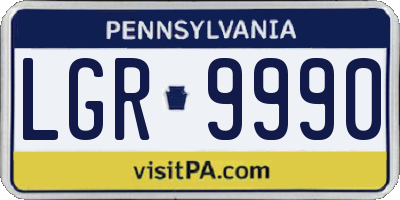 PA license plate LGR9990