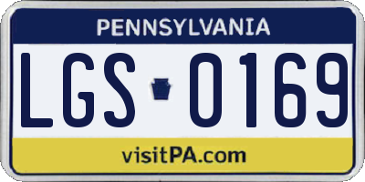 PA license plate LGS0169