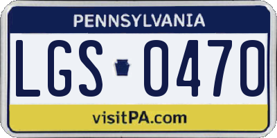 PA license plate LGS0470